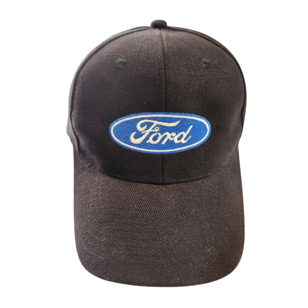 Ford‎ Motor Company Baseball Cap Black Blue Oval Logo Snapback Hat Mens